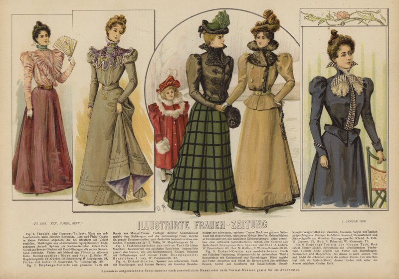 رسم توضيحي لـ Illustrirte Frauen-Zeitung (لون ليثو) بواسطة المدرسة الألمانية