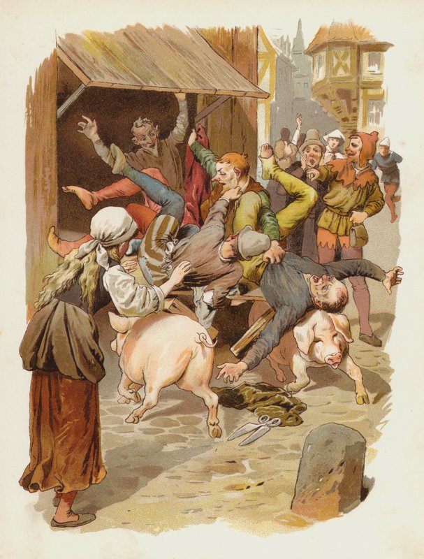 رسم توضيحي لـ Till Eulenspiegel بواسطة المدرسة الألمانية