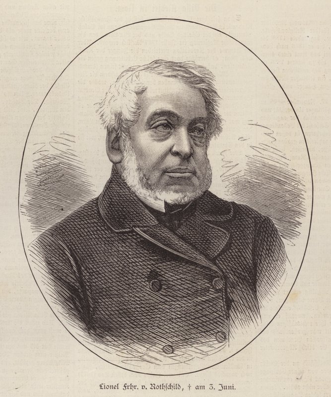 Lionel de Rothschild, British banker, politician and philanthropist (engraving) بواسطة المدرسة الألمانية