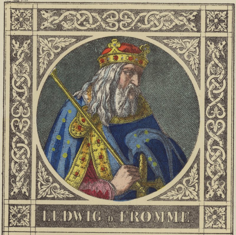 Ludwig D Fromme ، 814-840 (نقش ملون) بواسطة المدرسة الألمانية