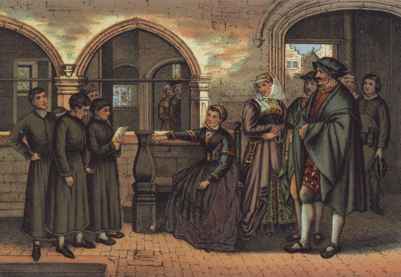 Martin Luther as a choir boy (chromolitho) بواسطة المدرسة الألمانية
