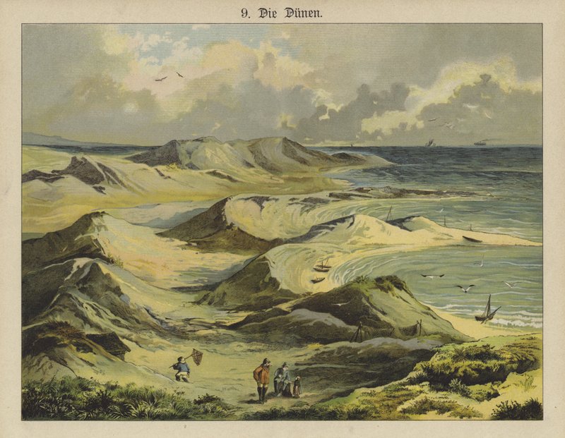 Sand dunes (colour litho) بواسطة المدرسة الألمانية