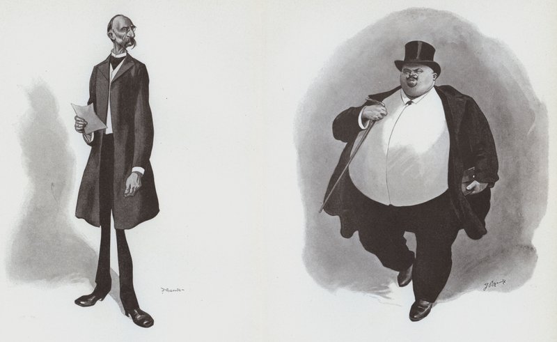 The Tall Moeller: The Fat Oertel (ليثو) بواسطة المدرسة الألمانية