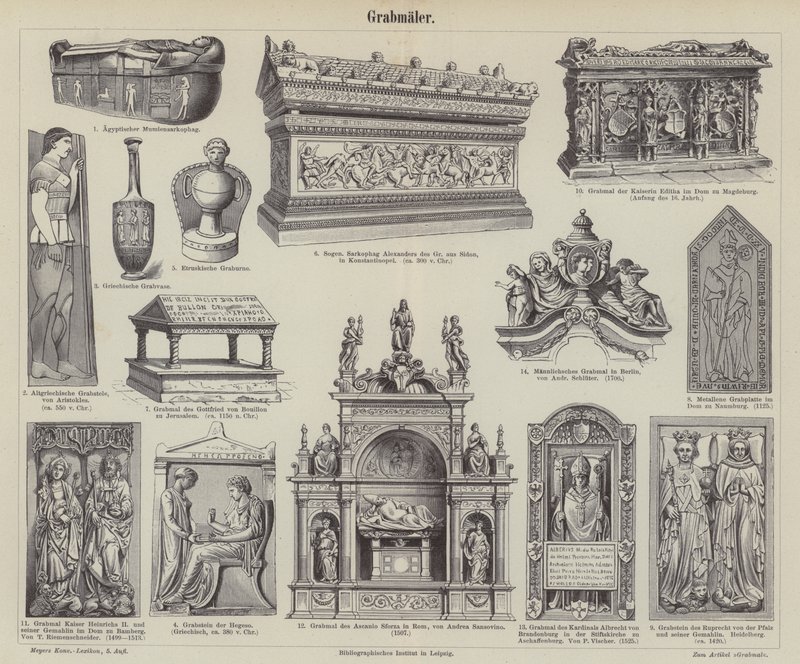 Tombs (engraving) بواسطة المدرسة الألمانية