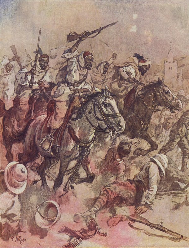 محاربو الشيخ السنوسي يطردون البريطانيين من مطروح، شرق السلوم، مصر بواسطة المدرسة الألمانية