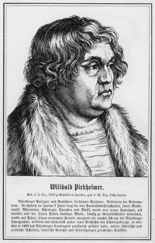 Wilibald Pirkheimer (engraving) بواسطة المدرسة الألمانية