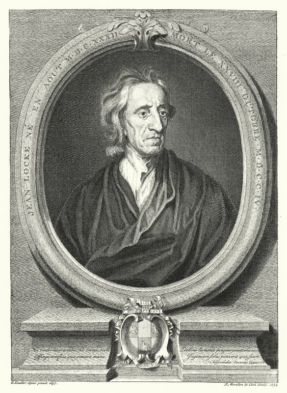 John Locke, English philosopher (engraving) بواسطة Godfrey (بعد) Kneller