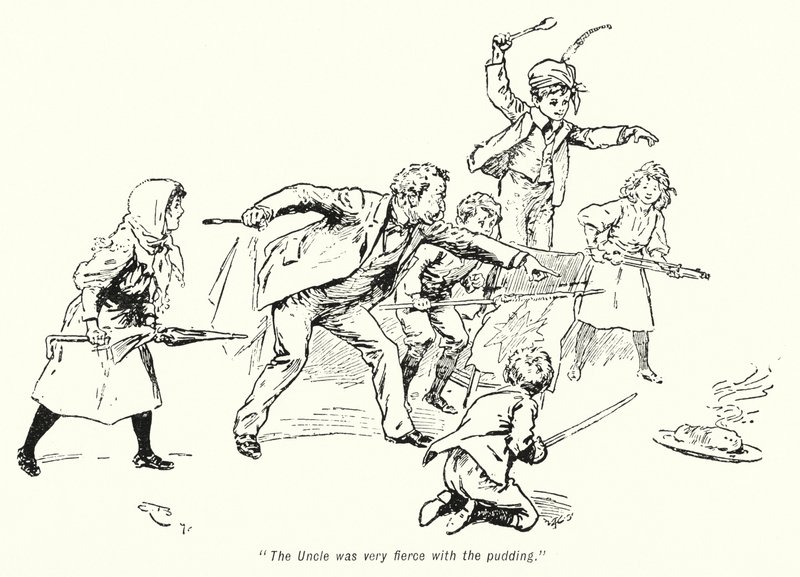 رسم توضيحي لقصة الباحثين عن الكنز بواسطة E Nesbit (litho) بواسطة جوردون فريدريك براون