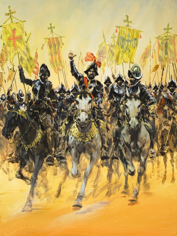 الغزاة الإسبان (غواش على ورق) بواسطة جراهام كوتون