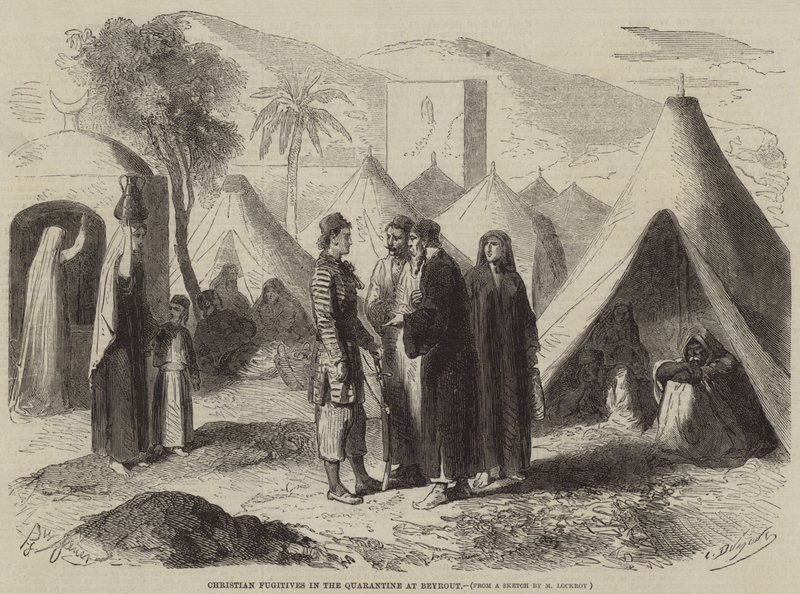 الهاربون المسيحيون في الحجر الصحي في بيروت بواسطة جوستاف جانيت