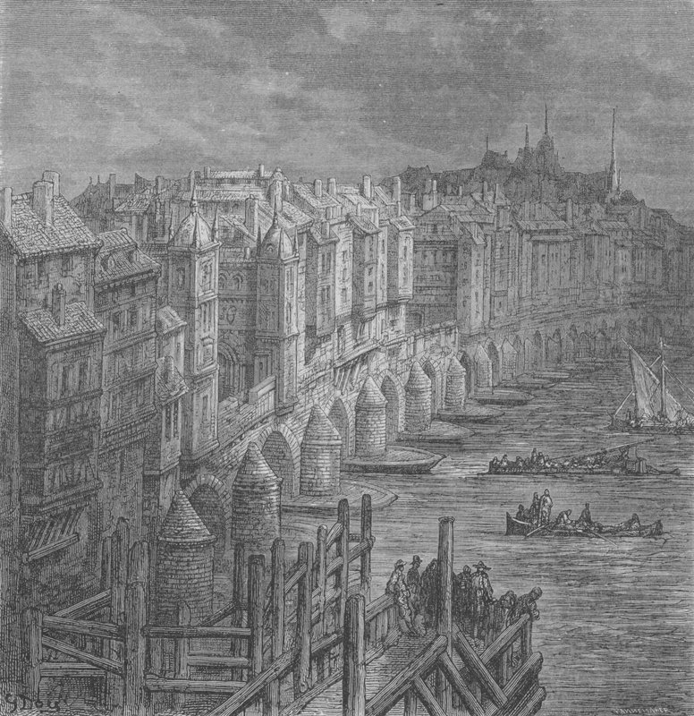 جسر لندن عام 1694 بواسطة غوستاف بعد دوري