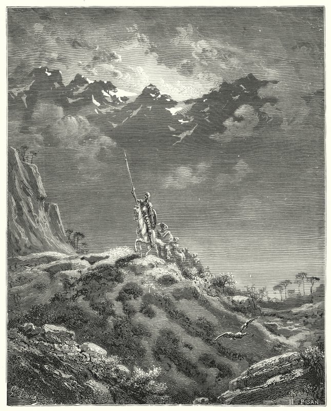 Gustave Dores Don Quixote: "Towards the kingdom of Micomicon" (engraving) بواسطة غوستاف دور
