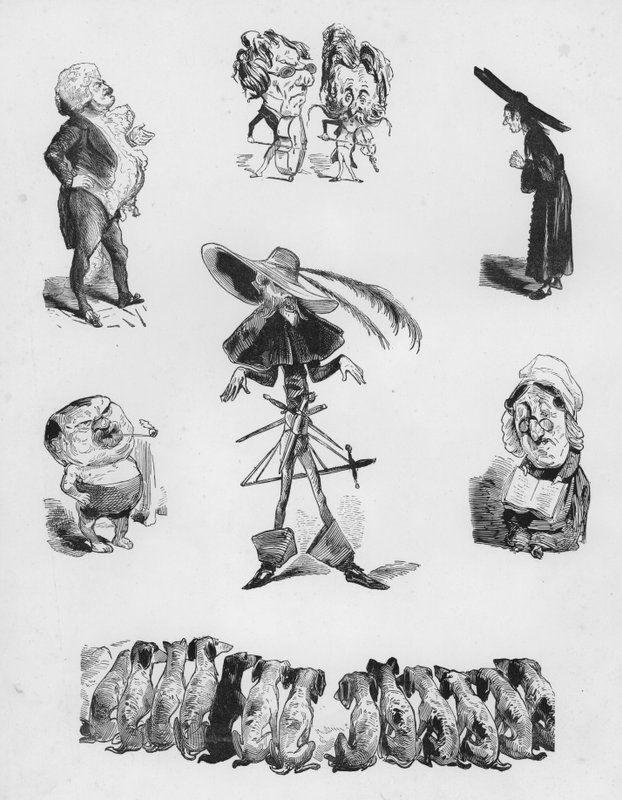 Sketches Humorous and Grotesque by Gustave Dore (engraving) بواسطة غوستاف دور
