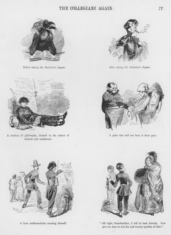Sketches Humorous and Grotesque by Gustave Dore (engraving) بواسطة غوستاف دور