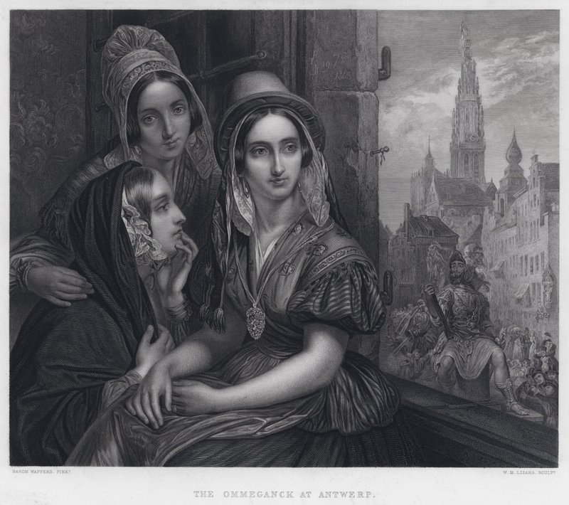 The Ommeganck at Antwerp (نقش) بواسطة غوستاف وابرز