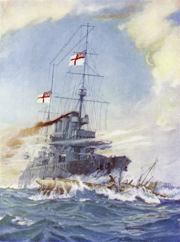 ضربت برمنغهام برمنغهام الغواصة الألمانية تحت 15 سنة ، 9 أغسطس 1914 بواسطة HG Swanwick