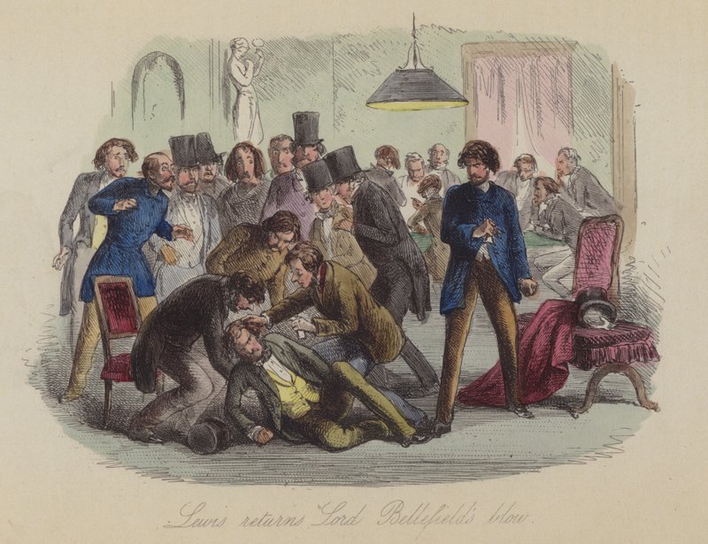 Illustration for Lewis Arundel or The Railroad of Life by Frank E Smedley (coloured engraving) بواسطة بعد هابلوت نايت براون