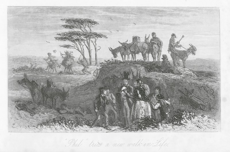 شوارع لندن: "فيل" يجرب مسيرة جديدة في الحياة (نقش) بواسطة هابلوت نايت (1815-92) براون