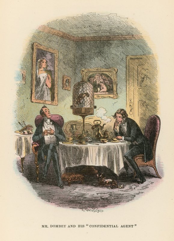 رسم توضيحي لـ Dombey and Son بواسطة هابلوت نايت براون
