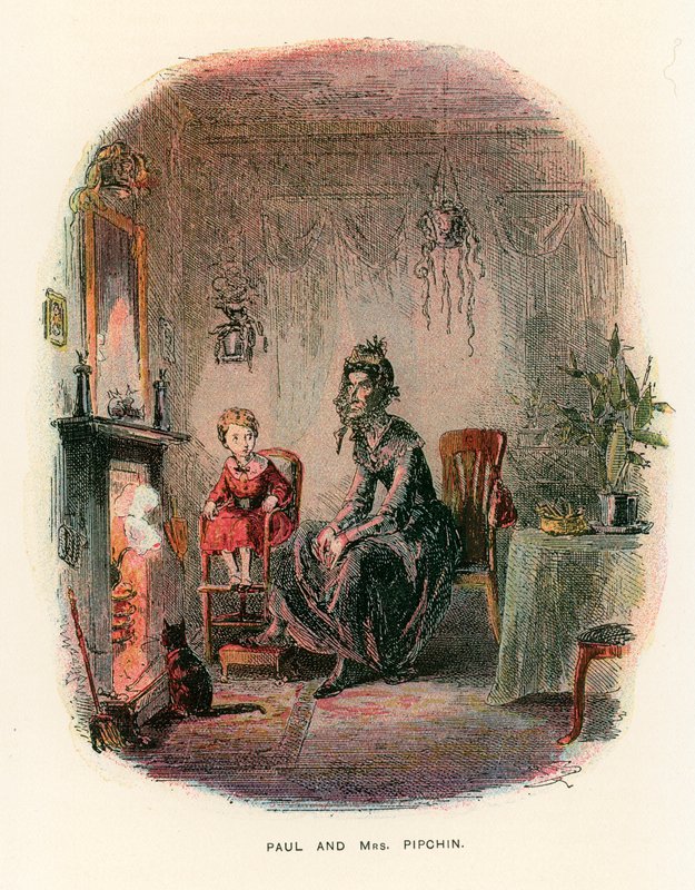 رسم توضيحي لـ Dombey and Son بواسطة هابلوت نايت براون