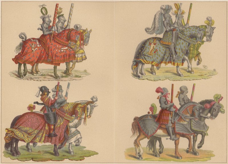 فرسان على ظهور الخيل (لون ليثو) بواسطة هانز (بعد) بورغكمير