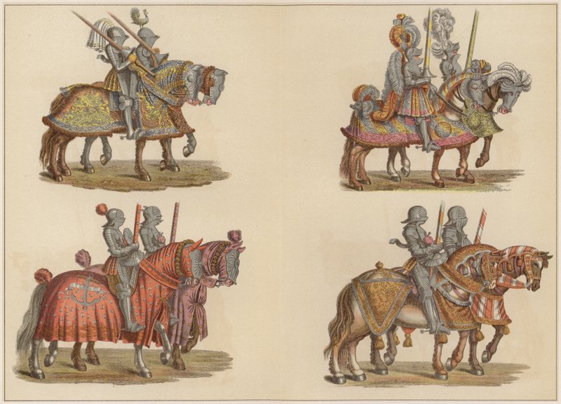 فرسان على ظهور الخيل (لون ليثو) بواسطة هانز (بعد) بورغكمير