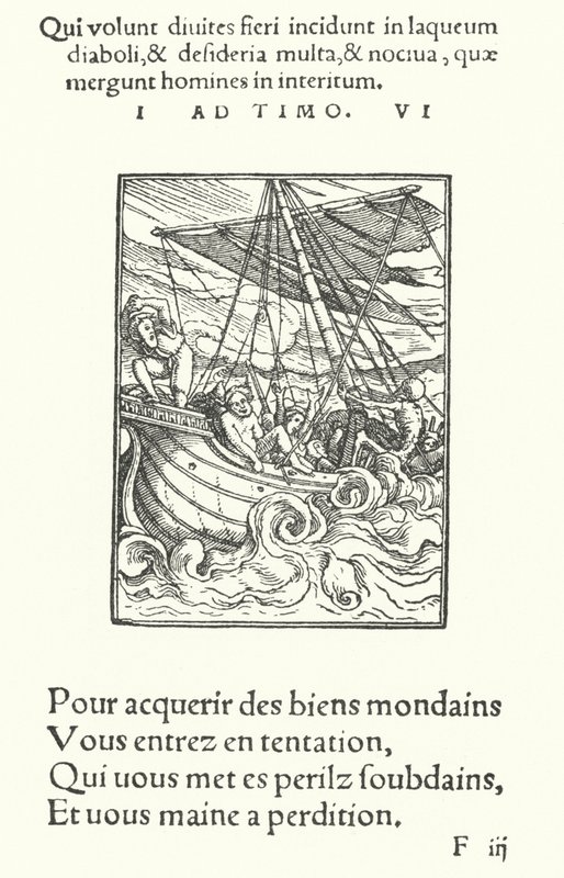 The Seaman in a Storm (engraving) بواسطة هانز (بعد) هولبين الأصغر