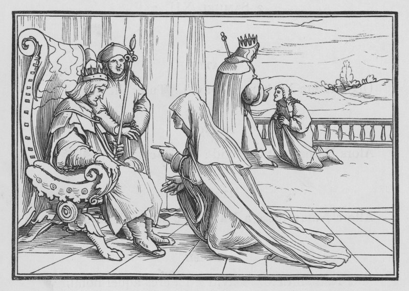 قطعة Joabs Artifice لإحضار المنزل إلى أبشالوم ، 2 Samuel XIV ، 4 بواسطة هانز بعد هولبين الأصغر