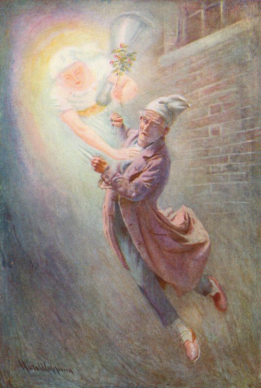 رسم توضيحي لعيد الميلاد كارول بواسطة تشارلز ديكنز بواسطة هارولد كبينج