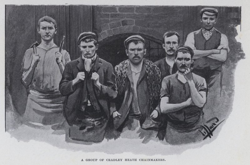 مجموعة من Cradley Heath Chainmakers (صورة b / w) بواسطة هارولد هيوم بيفارد