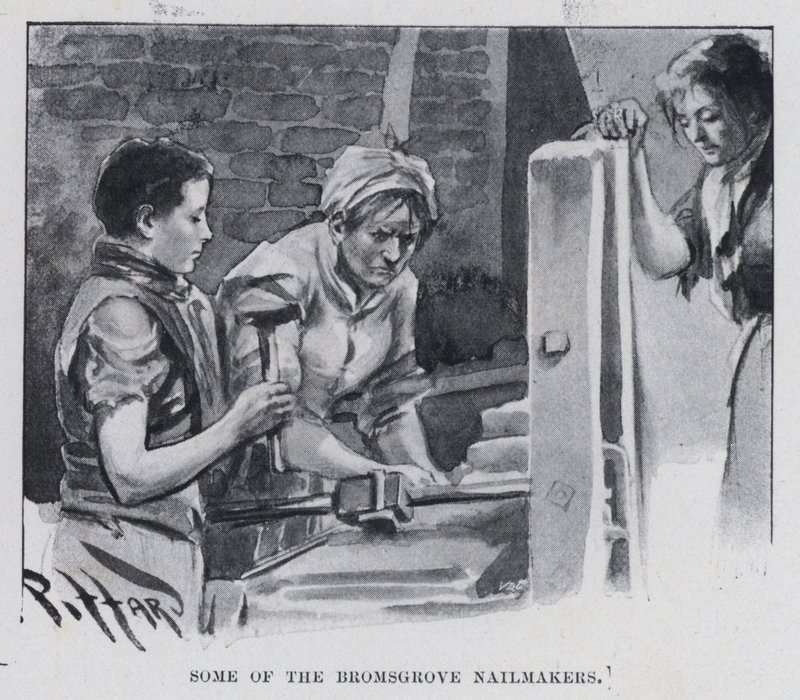 Some of the Bromsgrove Nailmakers (b/w photo) بواسطة هارولد هيوم بيفارد
