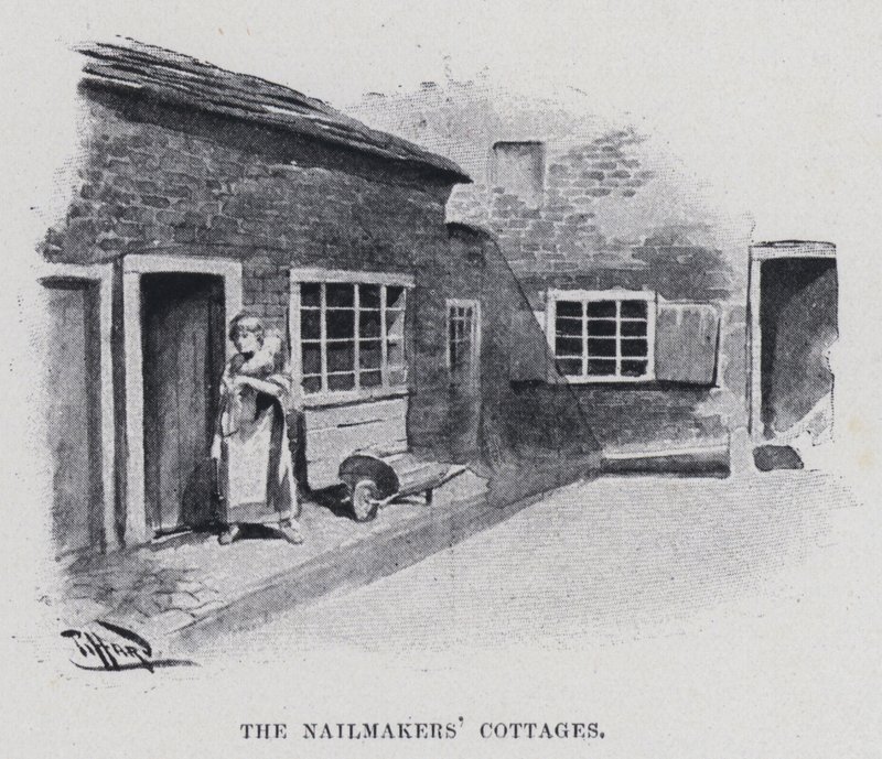 أكواخ The Nailmakers (صورة b / w) بواسطة هارولد هيوم بيفارد