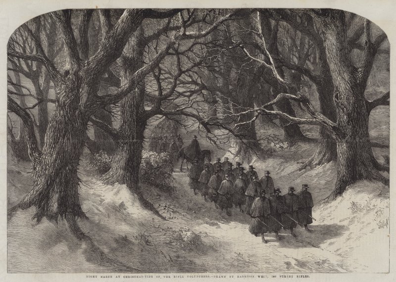 ليلة مسيرة في عيد الميلاد - المد من متطوعي البندقية ، 1st Surrey Rifles بواسطة هاريسون ويليام وير