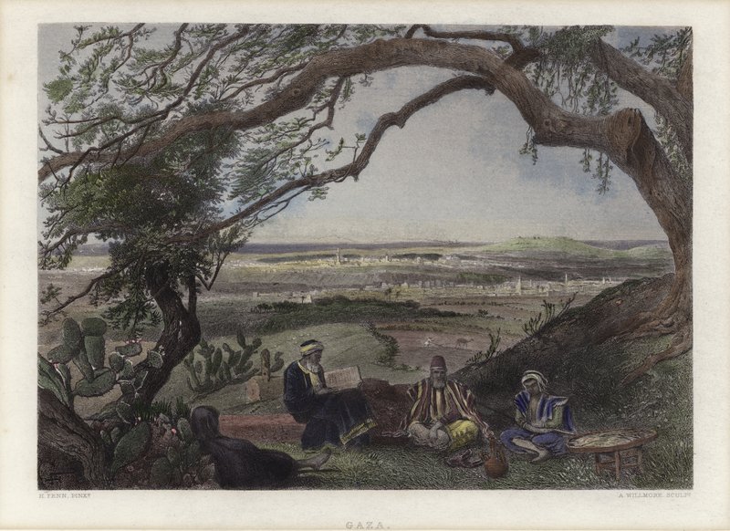 Gaza (coloured engraving) بواسطة هاري (بعد) فين