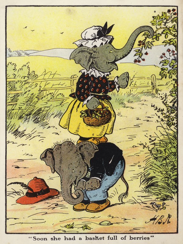 "Soon she had a basket full of berries" (colour litho) بواسطة هاري بي نيلسون