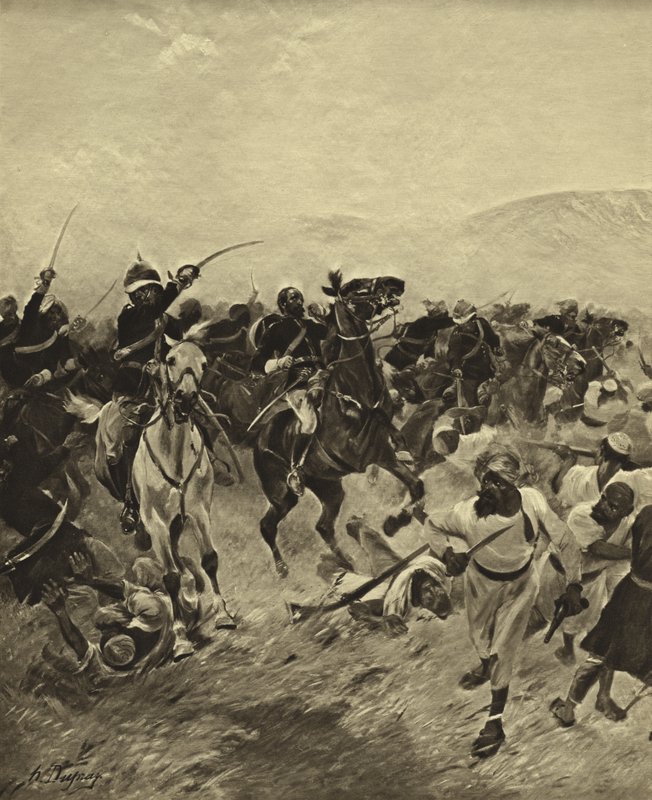 معركة فتحاباد 1879 (الحفر) بواسطة هنري لويس دوبراي