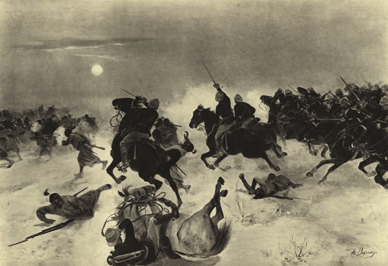 معركة القصاصين ، 1882 (الحفر) بواسطة هنري لويس دوبراي