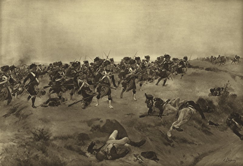 معركة كواتر براس ، 1815 (النقش) بواسطة هنري لويس دوبراي