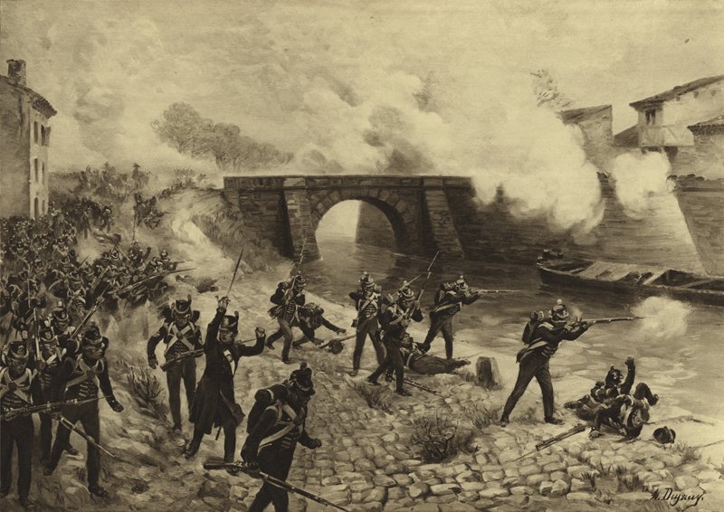 معركة تولوز ، 1814 (الحفر) بواسطة هنري لويس دوبراي