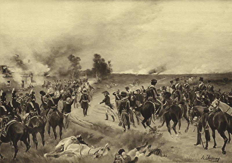معركة ووترلو ، 1815 (الحفر) بواسطة هنري لويس دوبراي