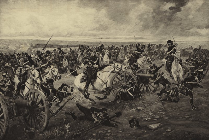 معركة ووترلو ، 1815 (الحفر) بواسطة هنري لويس دوبراي