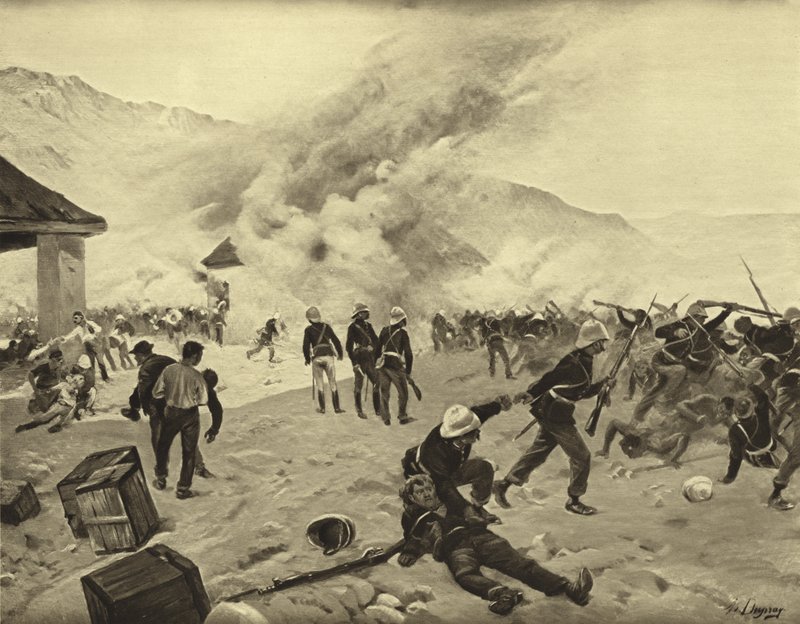 الدفاع عن Rorke&39;s Drift ، 1879 (الحفر) بواسطة هنري لويس دوبراي