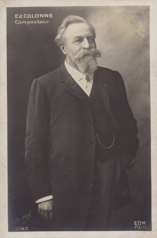 إدوار كولون، قائد الأوركسترا وعازف الكمان الفرنسي (1838-1910) (صورة فوتوغرافية بالأبيض والأسود) بواسطة هنري مانويل
