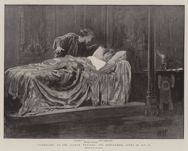 Cymbeline في مسرح Lyceum ، مشهد غرفة النوم في الفصل الثاني بواسطة هنري ماريوت باجيت
