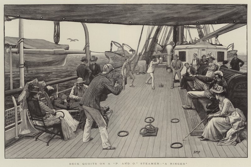 سطح السفينة Quoits على P & O Steamer ، A Ringer بواسطة هنري ماريوت باجيت