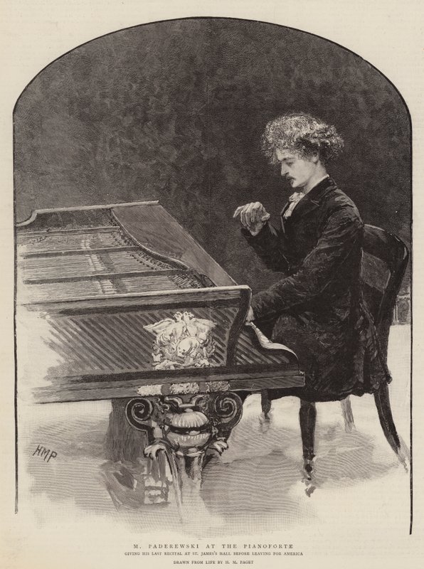 M Paderewski في Pianoforte بواسطة هنري ماريوت باجيت