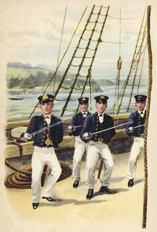 الملك المستقبلي Geoge V كطالب بحري ، 1877 (chromolitho) بواسطة هنري باين