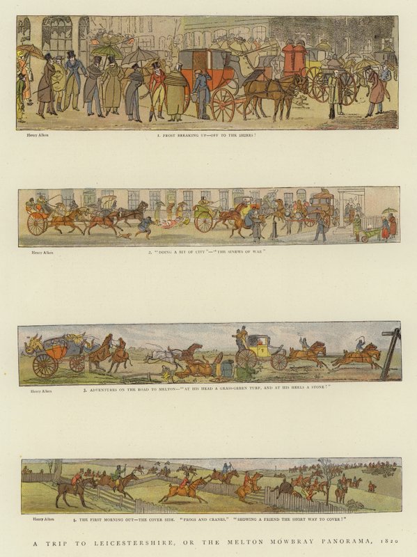 رحلة إلى ليسترشاير ، أو بانوراما ميلتون موبراي ، 1820 بواسطة هنري توماس الكين
