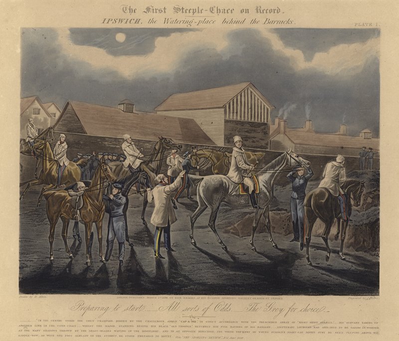 مطاردة الأبراج الأولى المسجلة ، 1839 بواسطة هنري توماس الكين