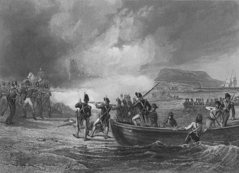 محاولة الأسطول الفرنسي الهبوط في خليج بانتري ، كورك ، 1796 بواسطة هنري بعد وارن
